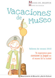 Portada del d&iacute;ptico de 'Vacaciones de Museo', organizadas por el DEAC del Museo de Segovia.