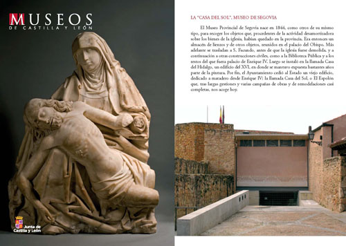 Portada del desplegable informativo del Museo de Segovia.